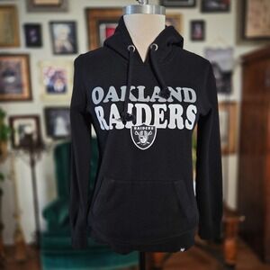 Oakland Raiders Hoodie 47 Brand Black Pullover Sweatshirt NFL Football Mens M